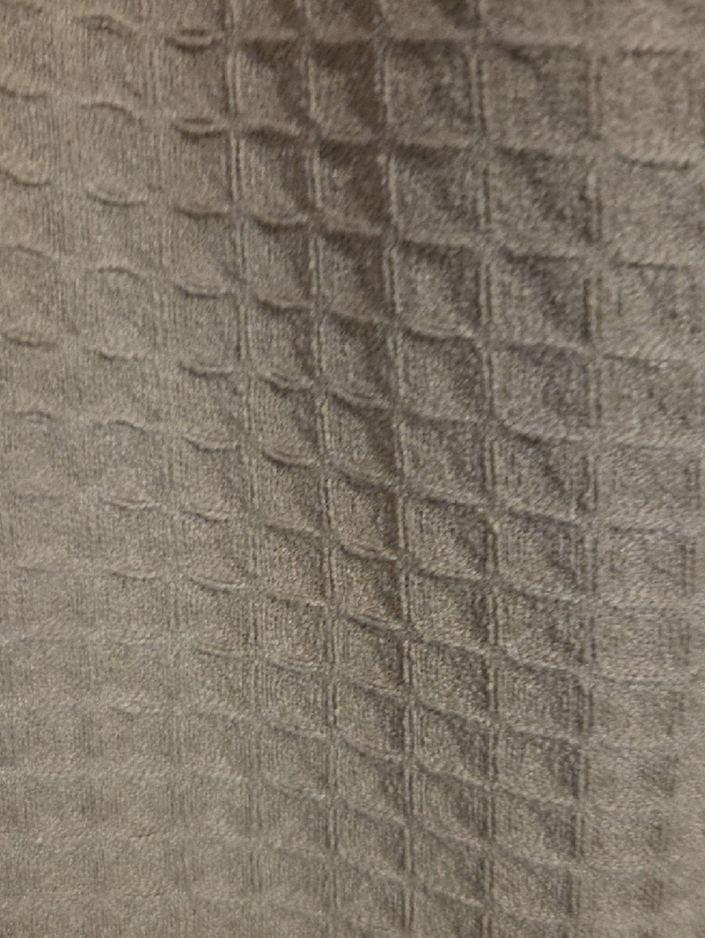 Beige Textured Waffle Knit Women's After Bath Robe - Picture 6 of 9